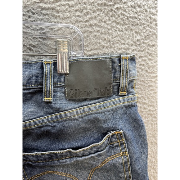 Vintage Levis Silvertab Jeans Mens 40 Blue Baggy Workwear Grunge Skater Y2K - Picture 7 of 11